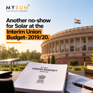 Another no-show for Solar at the Interim Union Budget- 2019/20